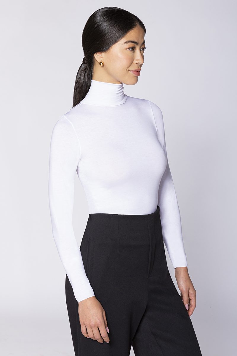 LUPO Basic Modal High-Neck Long-Sleeve Top - Imagen 2
