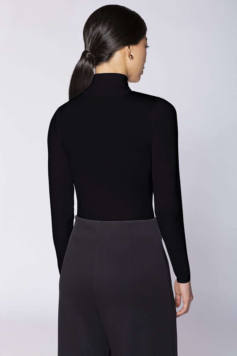 LUPO Basic Modal High-Neck Long-Sleeve Top - Imagen 9