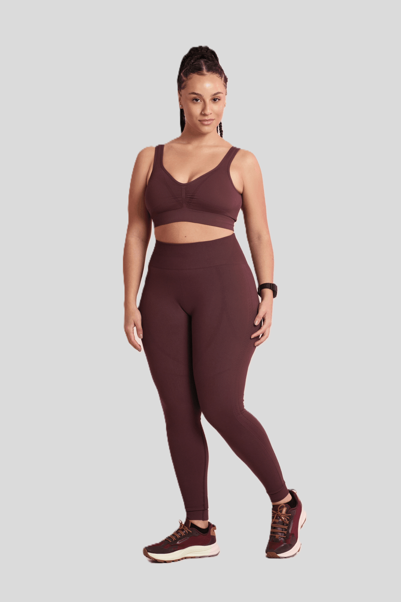 LUPO Women's Ribbed Essential Sports Bra - Imagen 5